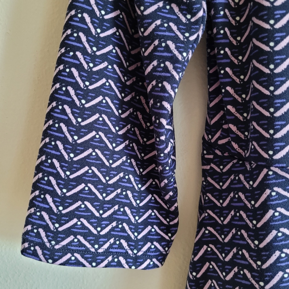 Title Nine Wrappers Delight Dress Pallay Faux Wrap 3/4 Slv Zip Pockets M - Picture 8 of 10